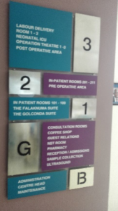 Hospital Wayfinding Sign Boards